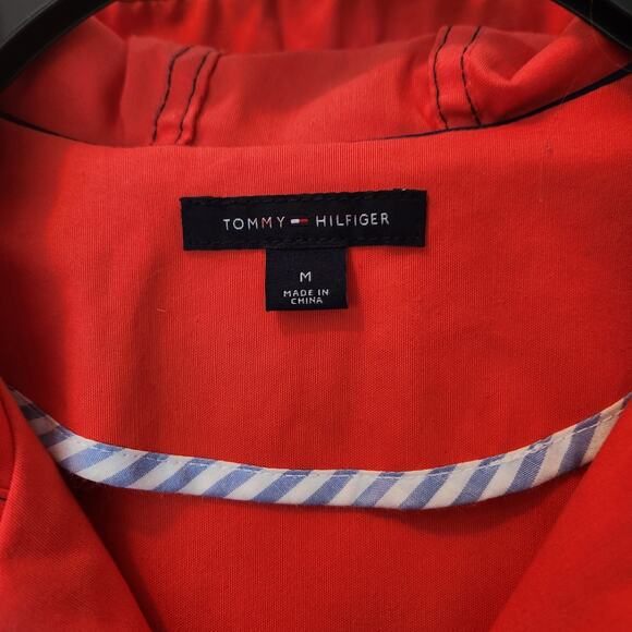 Tommy Hilfiger Women's Red Hooded Cotton Jacket Medium - Picture 4 of 5